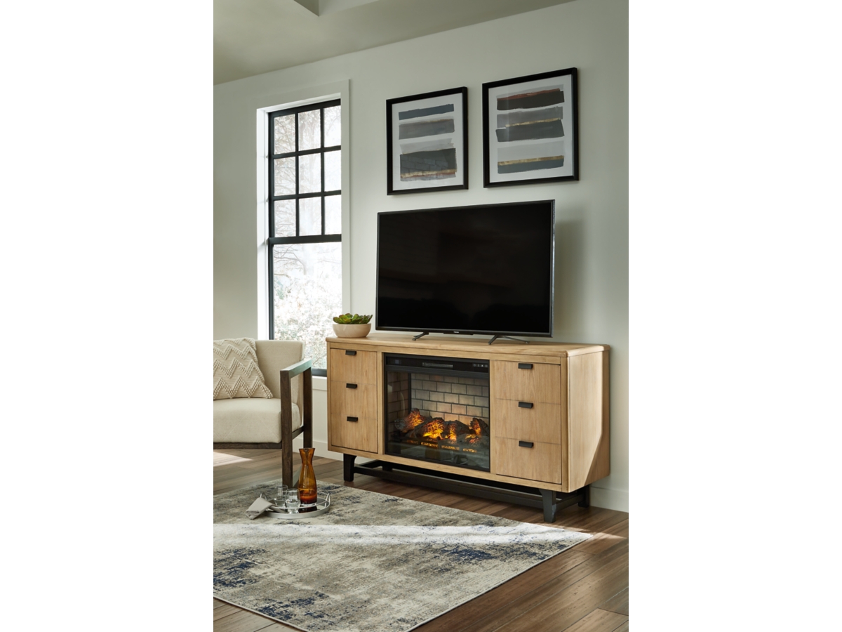 Freslowe 67'' TV Stand with Electric Fireplace | Ashley