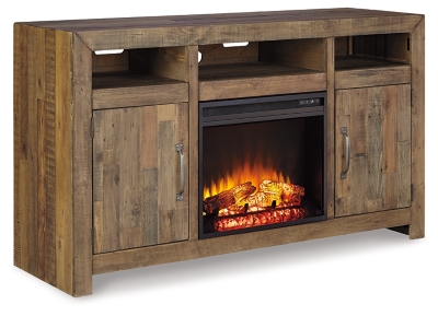 Sommerford Large TV Stand with Fireplace Insert