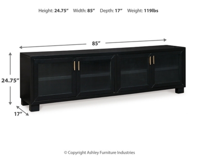 Winbardi 85" TV Stand Dimensions