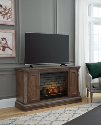 Charmond 64" TV Stand with Electric Fireplace, , large