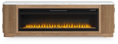 Camdill 80" TV Stand with Electric Fireplace, , large