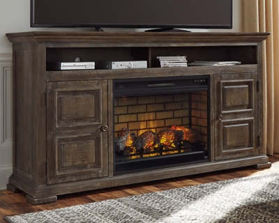 Wyndahl 72" TV Stand with Electric Fireplace, , large