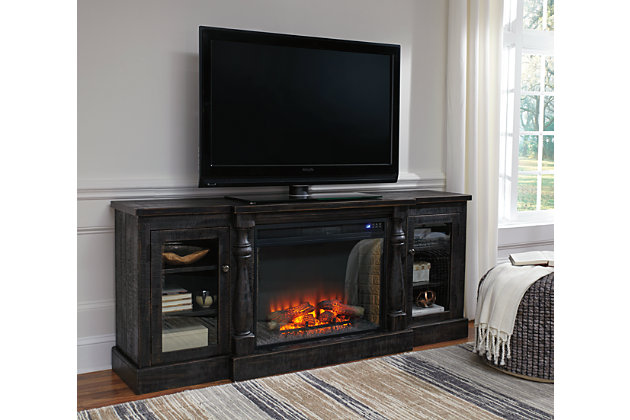 Mallacar 75 Tv Stand With Electric, Electric Fireplace Inserts For Entertainment Centers