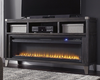 Todoe 65" TV Stand with Electric Fireplace, , large