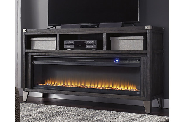 Todoe 65 Tv Stand With Electric, Console Table With Fireplace Insert