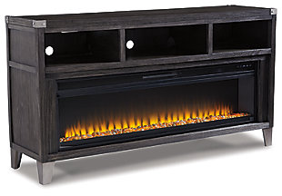 Todoe 65" TV Stand with Electric Fireplace, , large