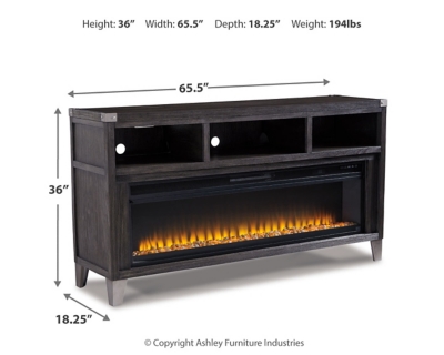 Todoe 65 Tv Stand With Electric Fireplace Ashley Furniture Homestore