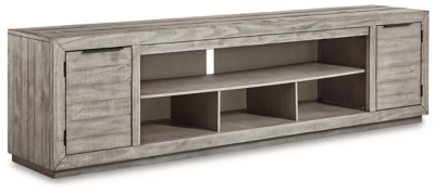 Naydell 92" TV Stand, Gray, large