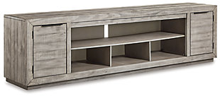 Naydell 92" TV Stand, Gray, large