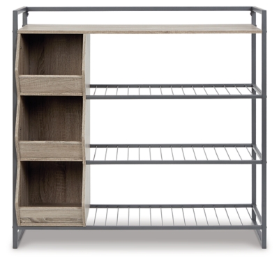 Real Living Gunmetal 12-Tier Over-The-Door Shoe Rack