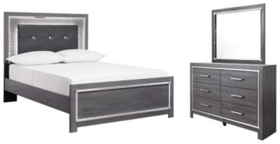 Lodanna Full Panel Bed with Mirrored Dresser | Ashley Furniture HomeStore